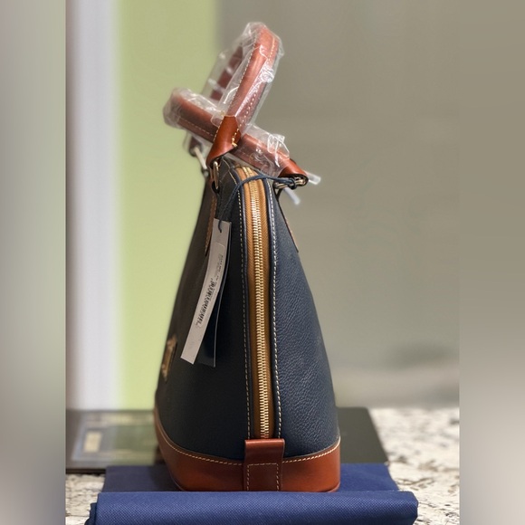 NWT Dooney & Bourke Zip Zip Satchel in Midnight Blue #R343 MD - Picture 4 of 6